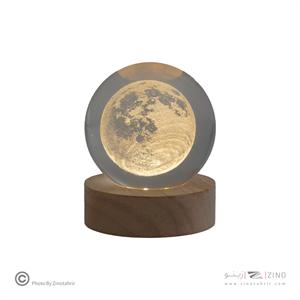 گوی کریستال 6سانت پایه چوبی کدP-2